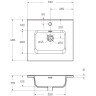База под раковину BELBAGNO ETNA-500-2C-SO-RW