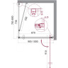 Душевой уголок 100x80 см BELBAGNO MARMI-AH-1-100/80-C-Cr