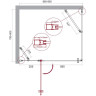Душевой уголок BELBAGNO ETNA-AH-12-90/80-C-Cr